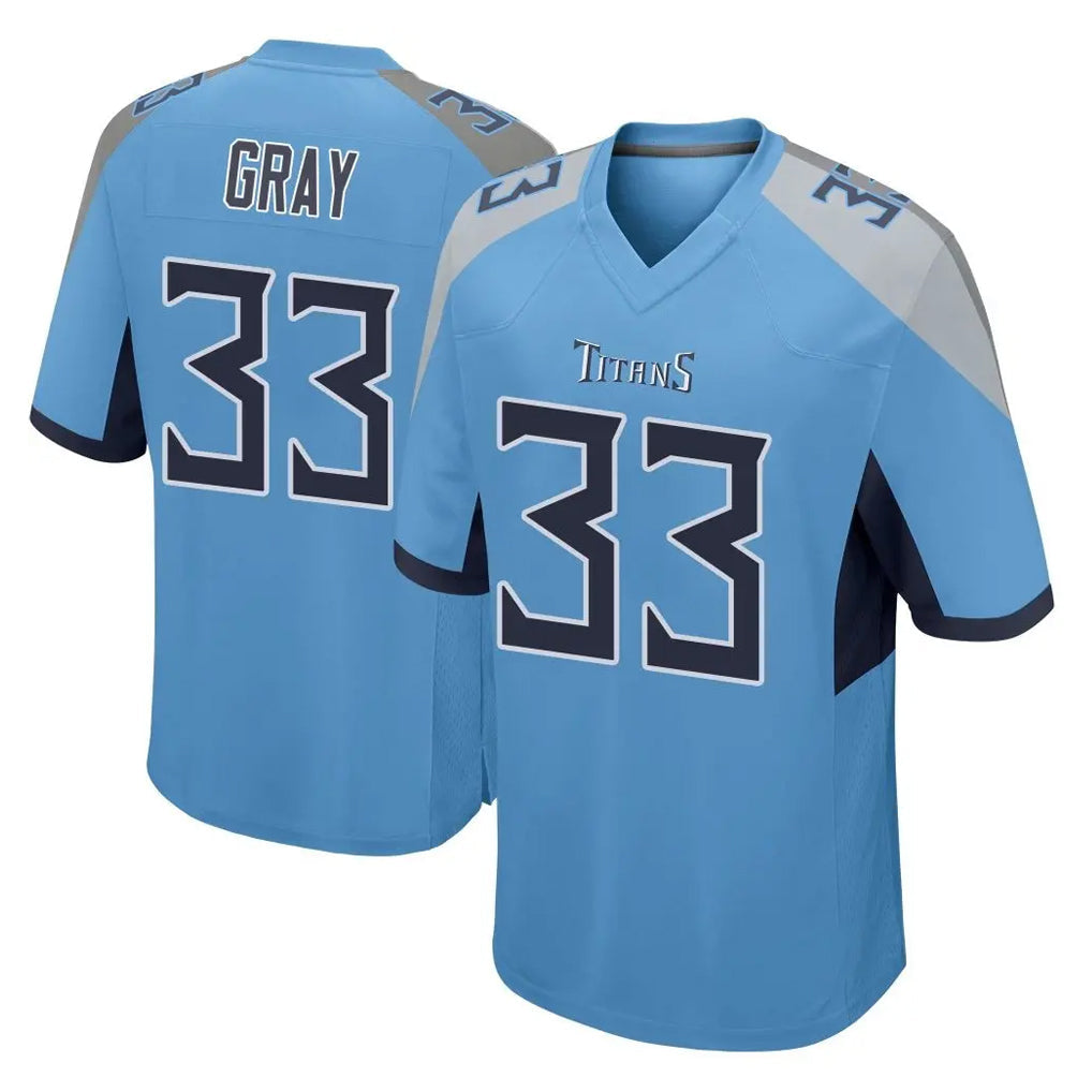 Ndoa T.Titans #33 Cedric Gray Player Light Blue Home Game Stitched Jerseys