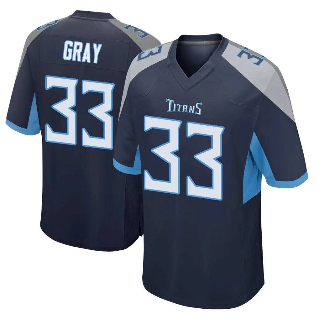 Ndoa T.Titans #33 Cedric Gray Player Navy Home Game Stitched Jerseys