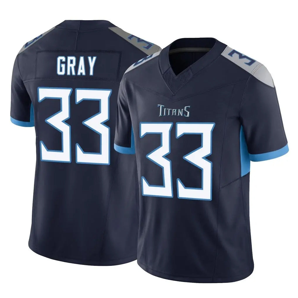 Ndoa T.Titans #33 Cedric Gray Player Navy Limited Vapor F.U.S.E. Home Game Stitched Jerseys