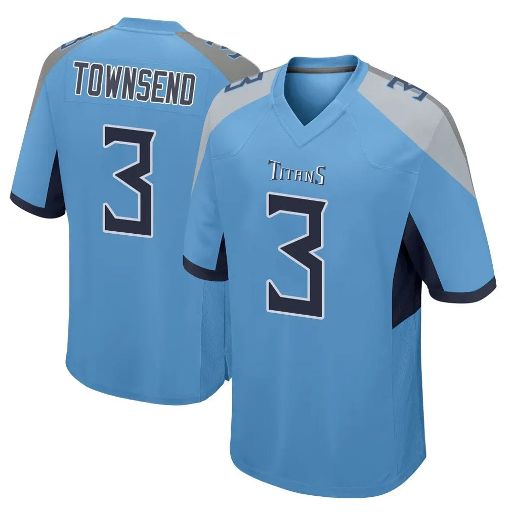 Ndoa T.Titans #3 Tommy Townsend Player Light Blue Home Game Stitched Jerseys