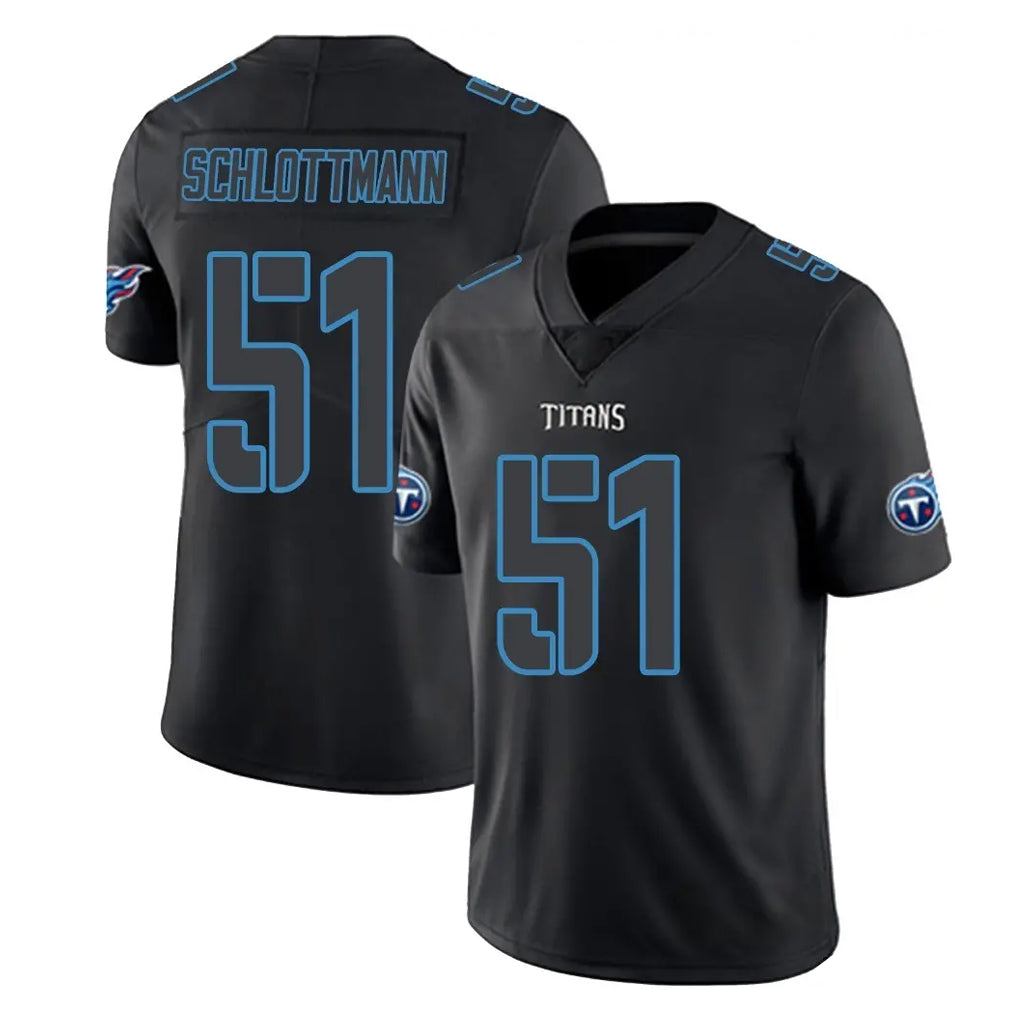 Ndoa T.Titans #51 Austin Schlottmann Player Black Impact Limited Home Game Stitched Jerseys