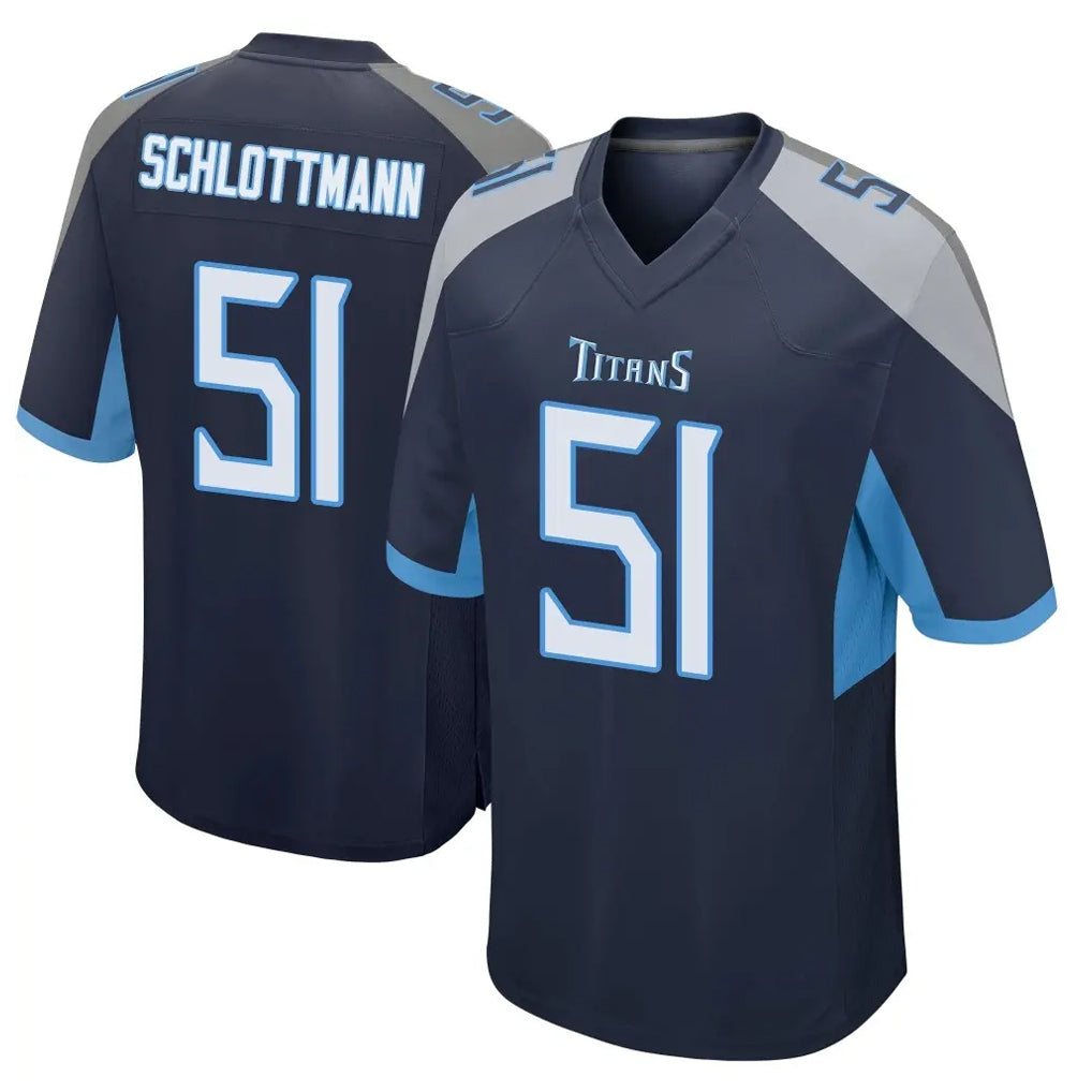 Ndoa T.Titans #51 Austin Schlottmann Player Navy Home Game Stitched Jerseys