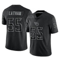 Ndoa T.Titans #55 JC Latham Player Black Limited Reflective Home Game Stitched Jerseys