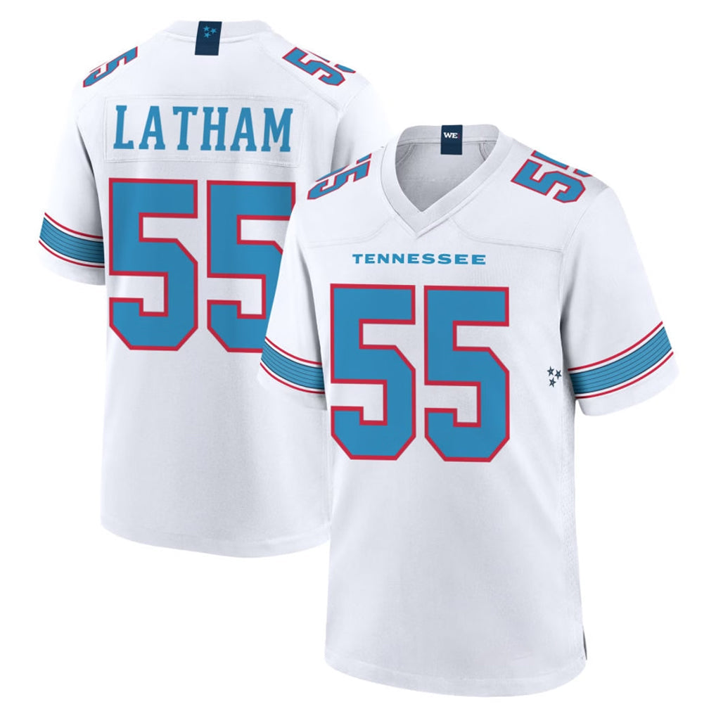 Ndoa T.Titans #55 JC Latham Player White 2026 Game Home Stitched Jerseys