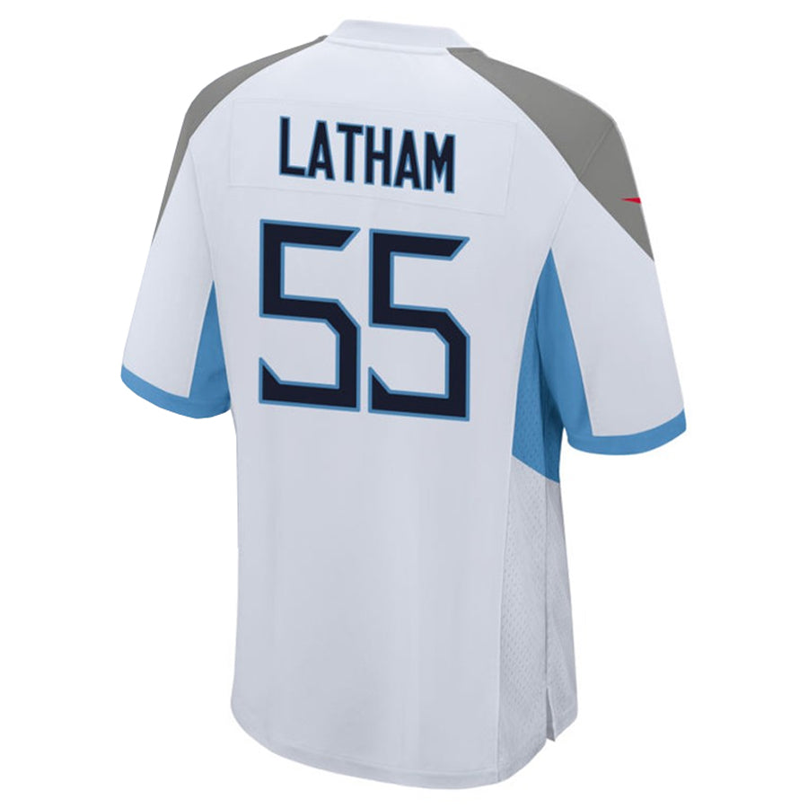 Ndoa T.Titans #55 JC Latham Player White Home Game Stitched Jerseys
