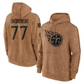 Ndoa T.Titans #77 Peter Skoronski Player Brown Salute To Service Club Pullover Hoodies Home Game Stitched Jerseys