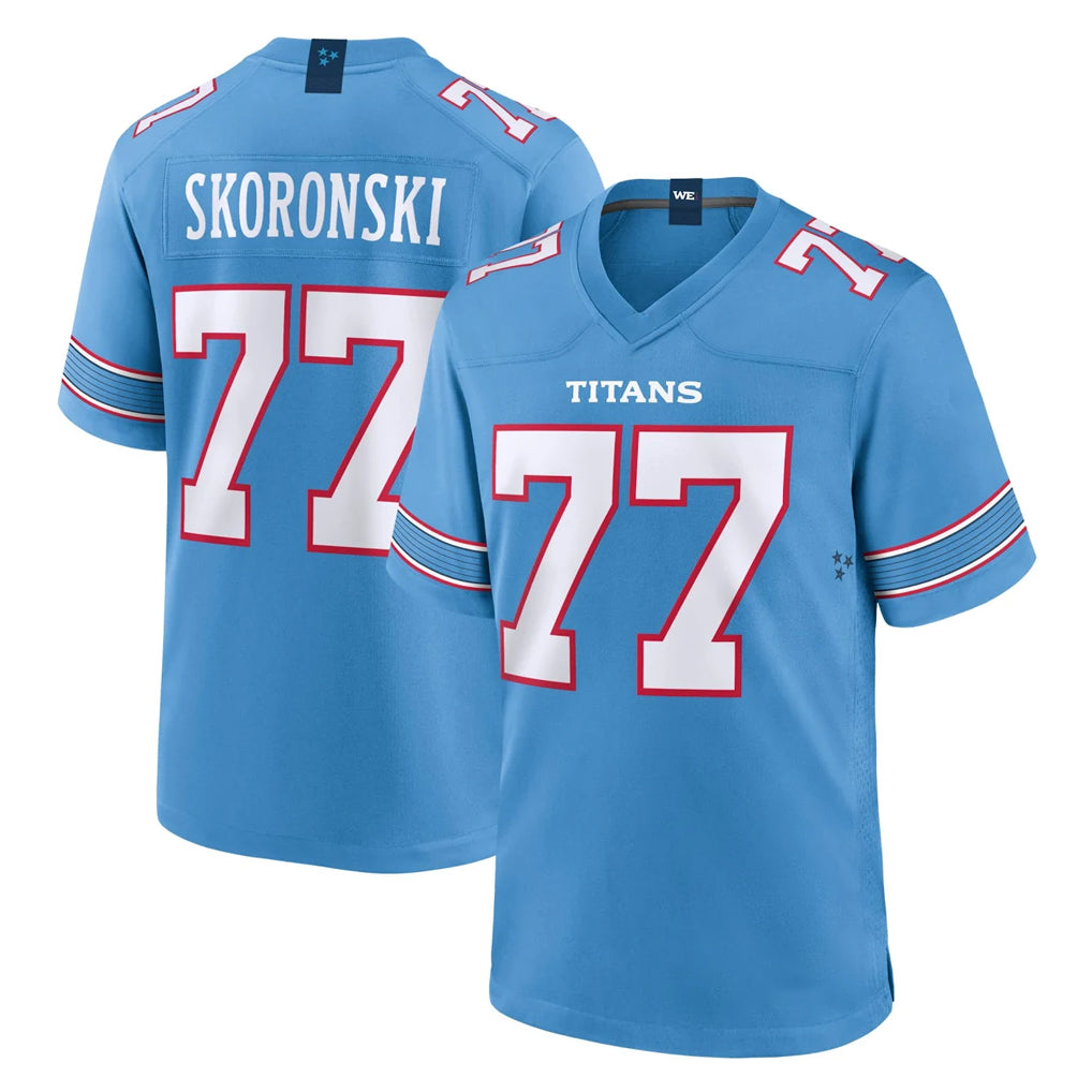 Ndoa T.Titans #77 Peter Skoronski Player Light Blue 2026 Game Home Stitched Jerseys