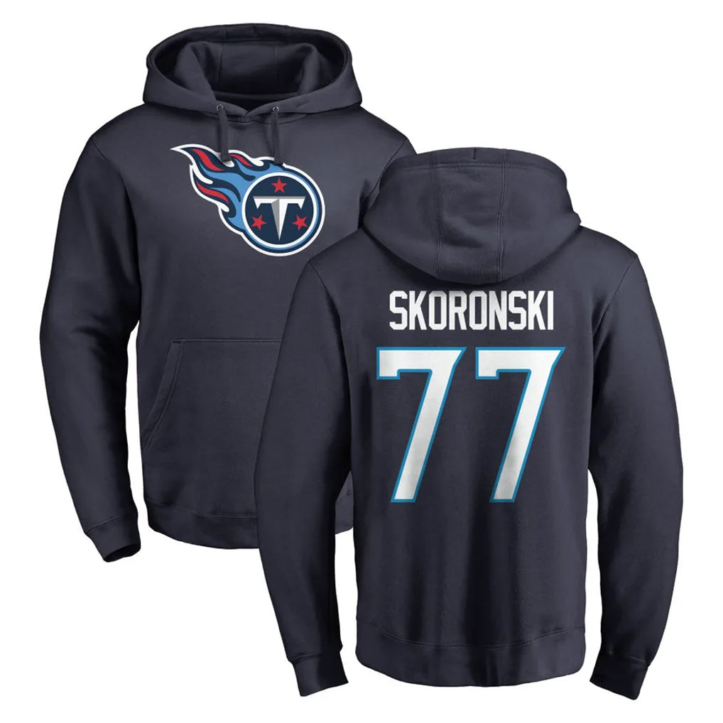 Ndoa T.Titans #77 Peter Skoronski Player Navy Logo Pullover Hoodies Home Game Stitched Jerseys