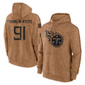Ndoa T.Titans #91 John Franklin-Myers Player Brown Salute To Service Club Pullover Hoodies Home Game Stitched Jerseys