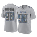 Ndoa T.Titans #98 Jeffery Simmons Player Gray Atmosphere Fashion Home Game Stitched Jerseys