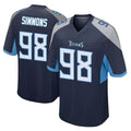 Ndoa T.Titans #98 Jeffery Simmons Player Navy Home Game Stitched Jerseys