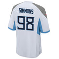 Ndoa T.Titans #98 Jeffery Simmons Player White Home Game Stitched Jerseys