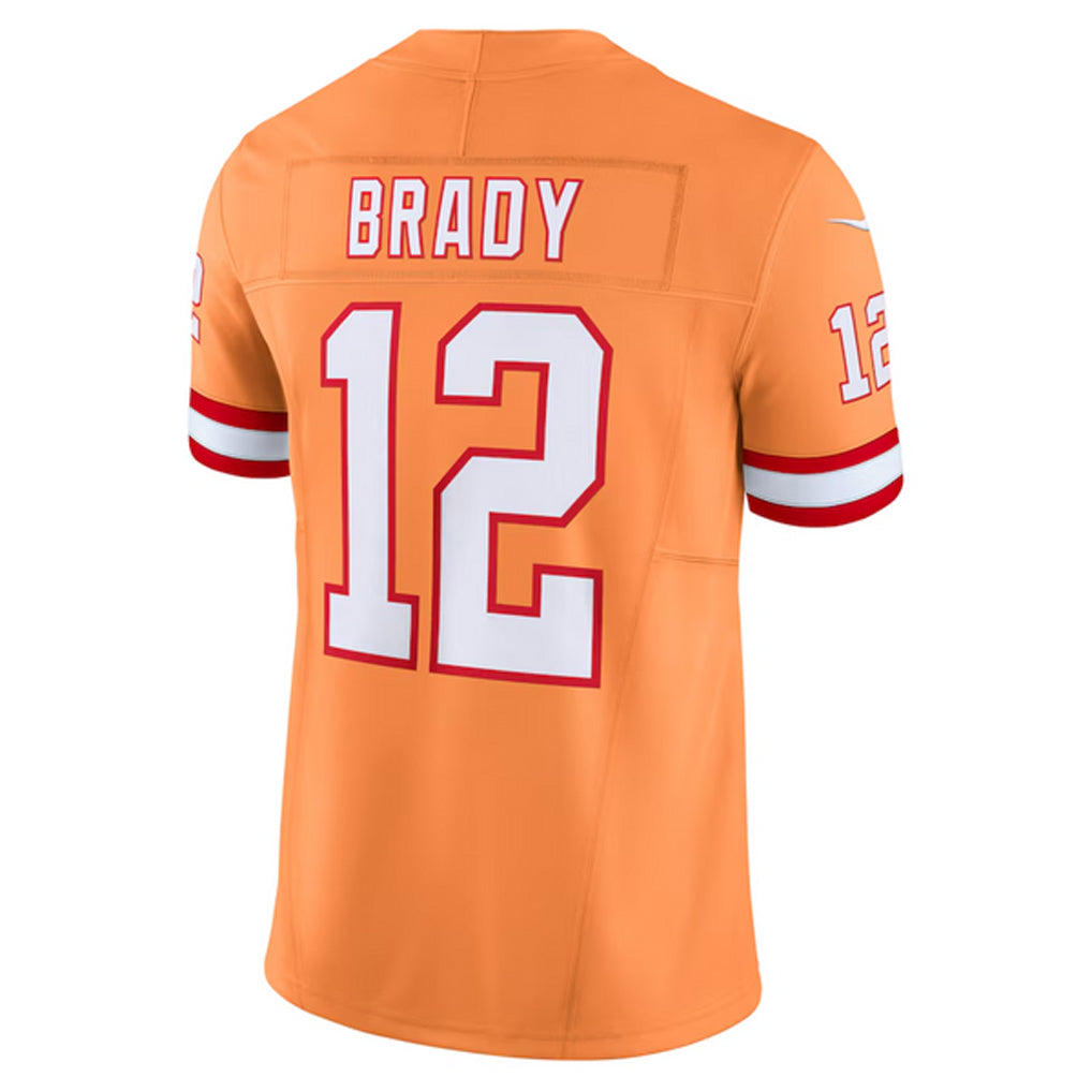 Ndoa TB.Buccaneers #12 Tom Brady Player Orange Vapor F.U.S.E. Limited Stitched Jerseys