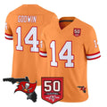 Ndoa TB.Buccaneers #14 Chris Godwin Jr. Player Orange 50th Season Vapor Limited Home Game Stitched Jerseys