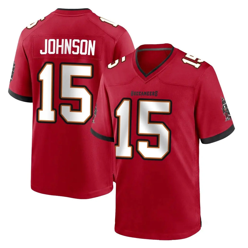 Ndoa TB.Buccaneers #15 Tez Johnson Player Red Home Game Stitched Jerseys