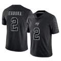 Ndoa TB.Buccaneers #2 Emeka Egbuka Player Black Reflective Limited Home Game Stitched Jerseys