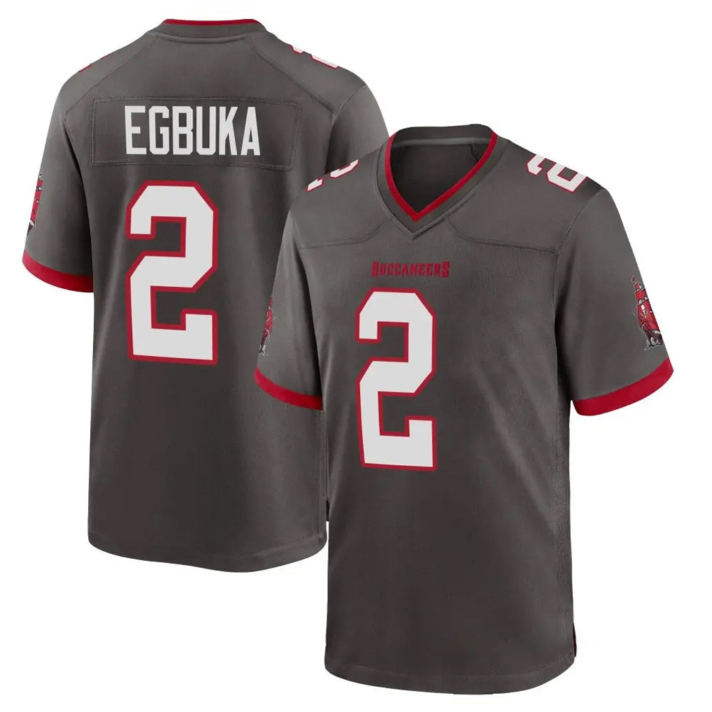 Ndoa TB.Buccaneers #2 Emeka Egbuka Player Pewter Alternate Home Game Stitched Jerseys