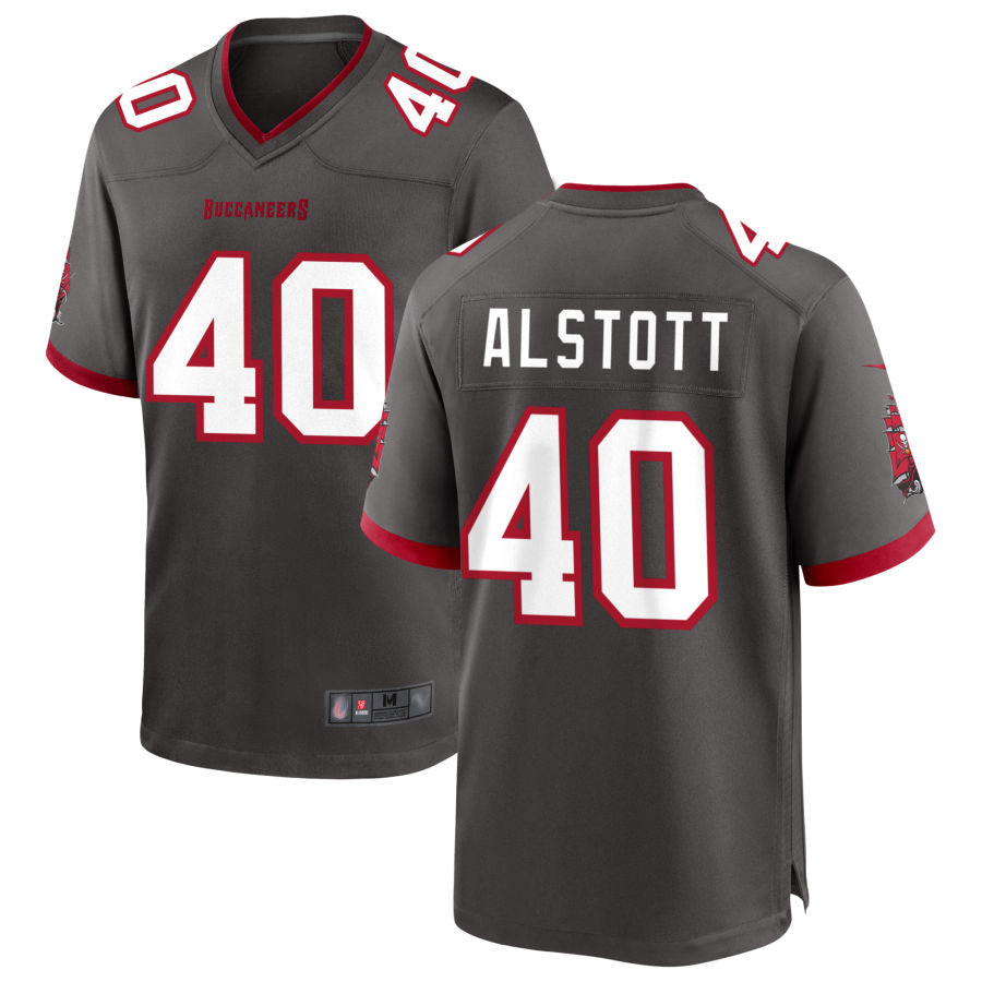 Ndoa TB.Buccaneers #40 Mike Alstott Player Pewter Game Stitched Jerseys