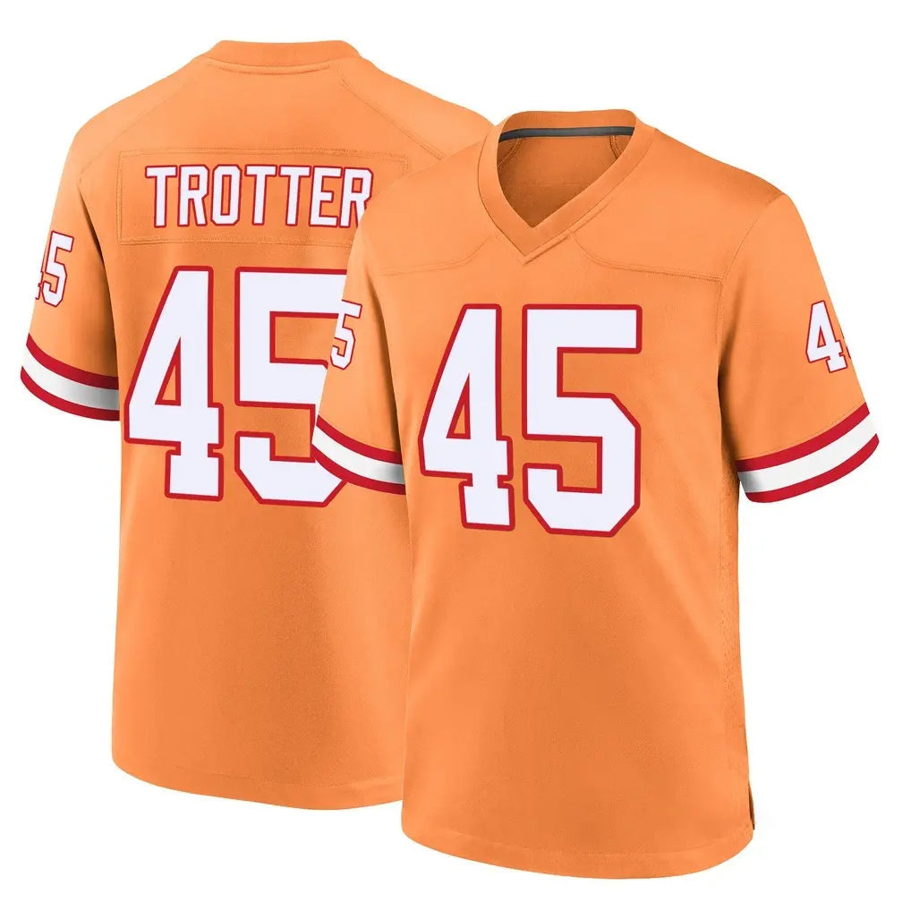 Ndoa TB.Buccaneers #45 Josiah Trotter Player Orange Throwback Home Game Stitched Jerseys
