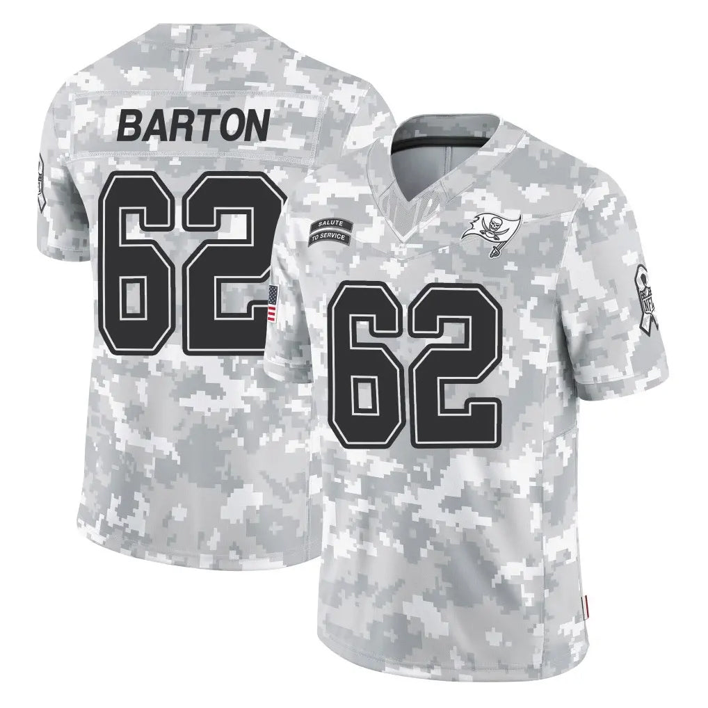Ndoa TB.Buccaneers #62 Graham Barton Player Arctic Camo Limited Salute To Service Home Game Stitched Jerseys