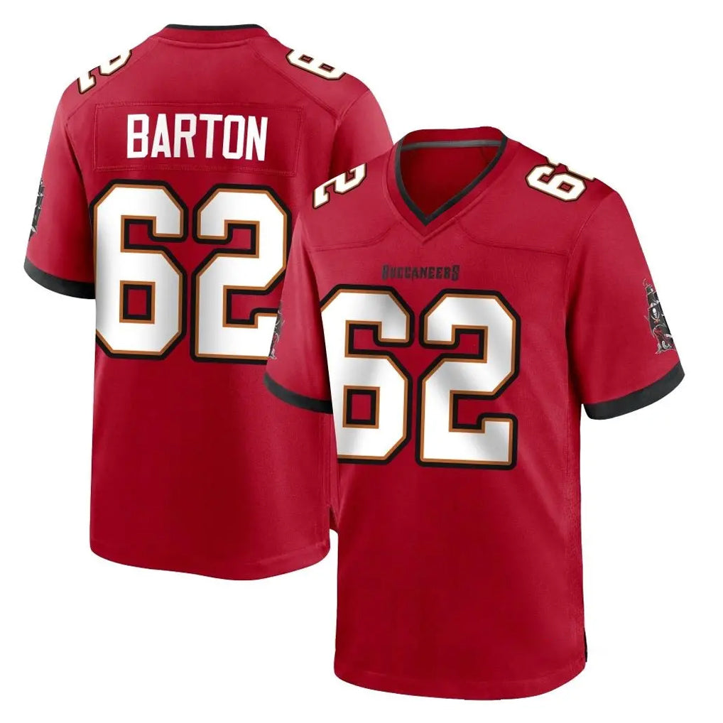 Ndoa TB.Buccaneers #62 Graham Barton Player Red Home Game Stitched Jerseys