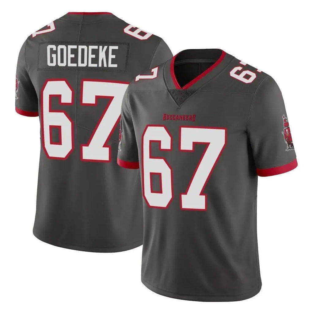 Ndoa TB.Buccaneers #67 Luke Goedeke Player Pewter Limited Alternate Vapor Home Game Stitched Jerseys