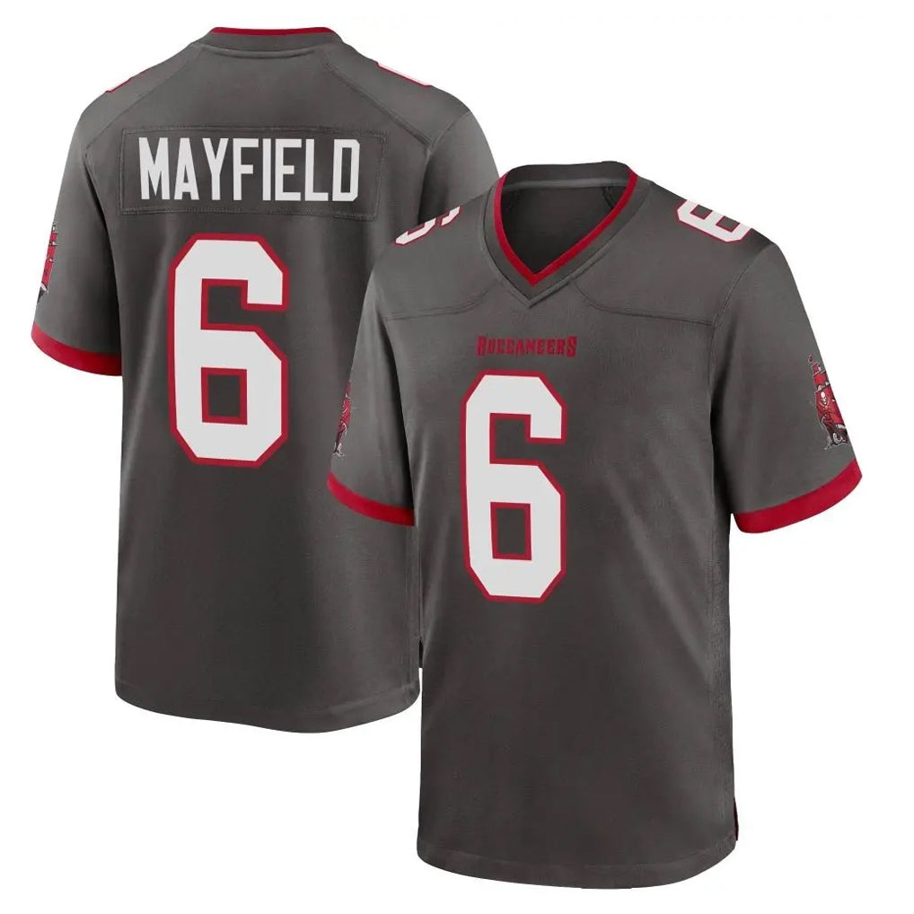 Ndoa TB.Buccaneers #6 Baker Mayfield Player Pewter Alternate Home Game Stitched Jerseys