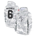 Ndoa TB.Buccaneers #6 Baker Mayfield Player Salute to Service Hoodies & T-Shirts Stitched Jerseys