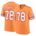 Ndoa TB.Buccaneers #78 Tristan Wirfs Player Orange Throwback Home Game Stitched Jerseys