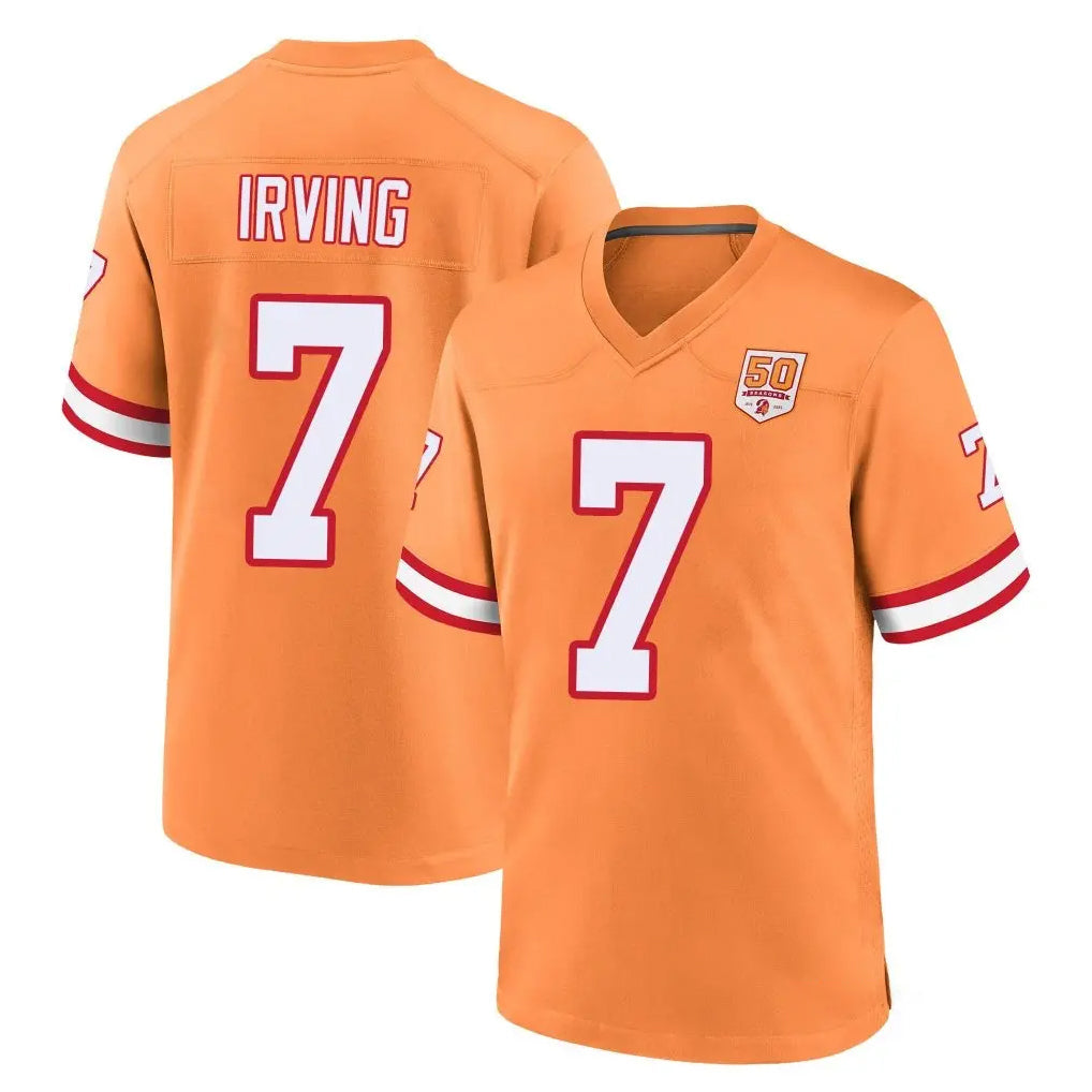 Ndoa TB.Buccaneers #7 Bucky Irving Player Orange Throwback Home Game Stitched Jerseys