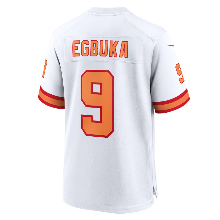 Ndoa TB.Buccaneers #9 Emeka Egbuka Player White Home Game Stitched Jerseys