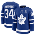 Ndoa T.Maple Leafs #34 Auston Matthews Blue Captain Patch Home Premium Jerseys