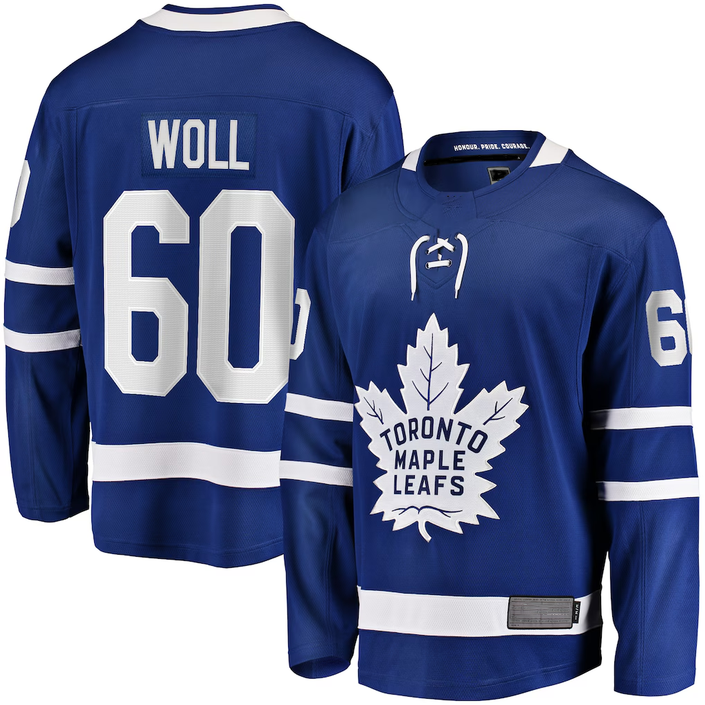 Ndoa T.Maple Leafs #60 Joseph Woll Blue Home Premier Breakaway Player Jerseys