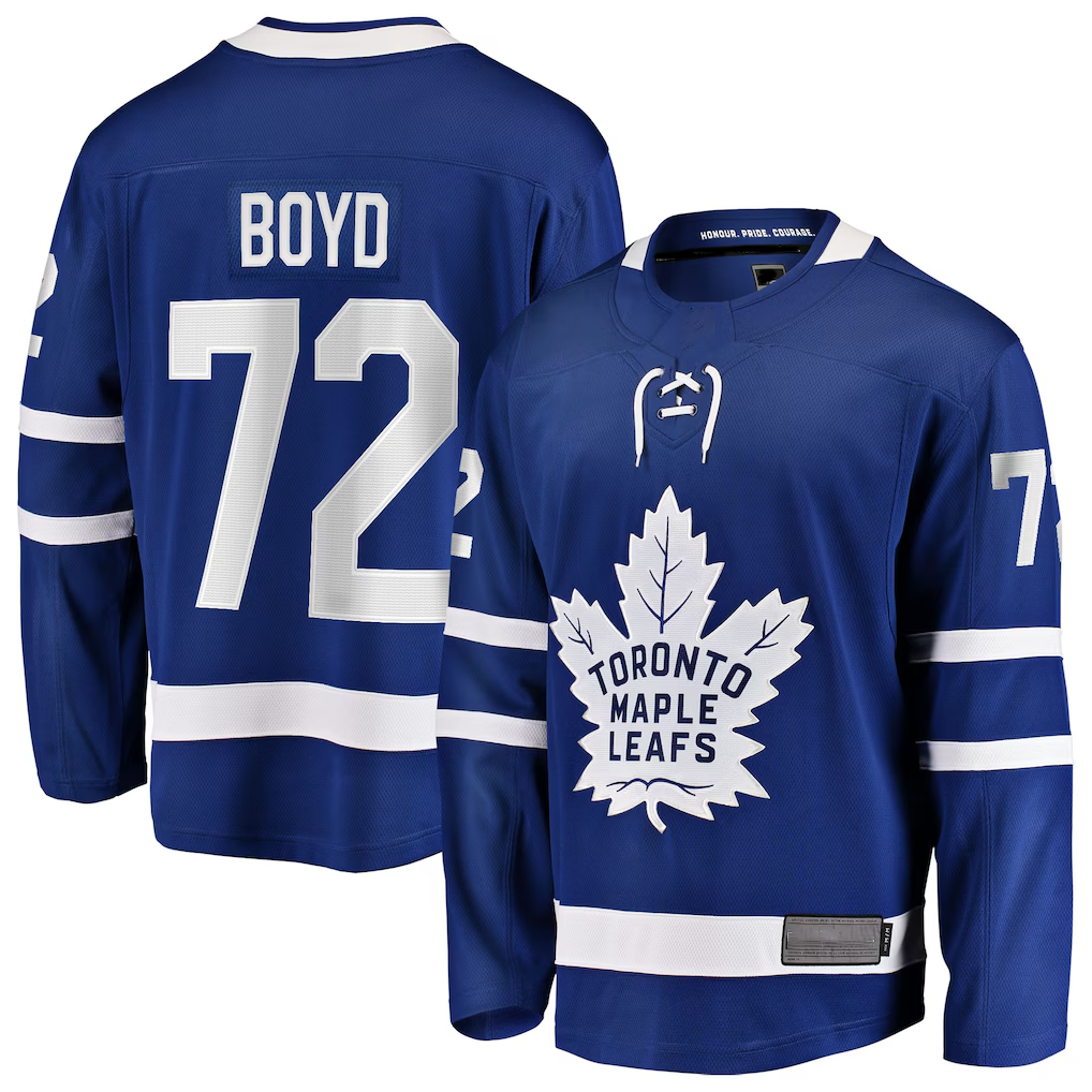 Ndoa T.Maple Leafs #72 Travis Boyd Blue Home Breakaway Jerseys
