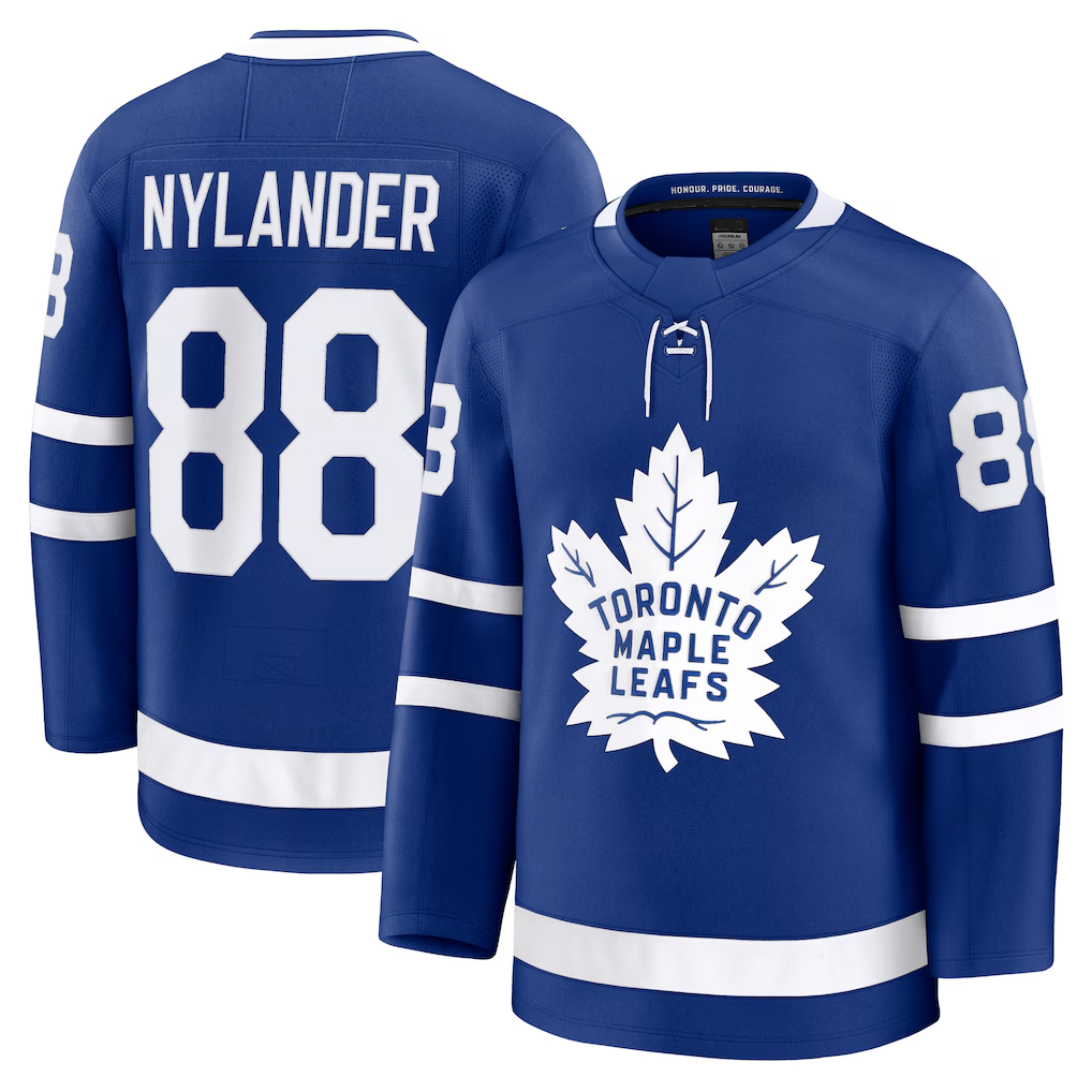 Ndoa T.Maple Leafs #88 William Nylander Blue Home Premium Jerseys
