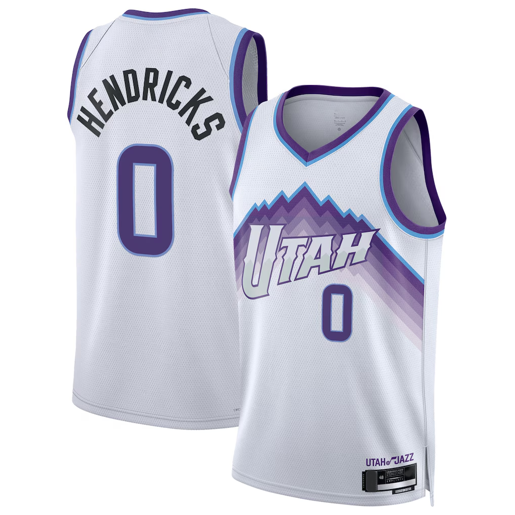 Ndoa U.Jazz #0 Taylor Hendricks White Swingman Jerseys - Association Edition