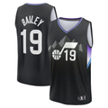 Ndoa U.Jazz #19 Ace Bailey Fanatics Black 2025 Draft First Round Pick Fast Break Replica Jerseys - Statement Edition