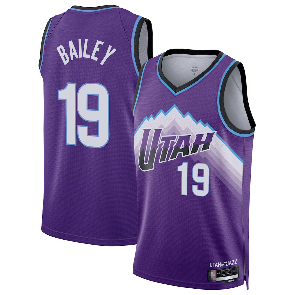 Ndoa U.Jazz #19 Ace Bailey Purple Swingman Jerseys - Icon Edition