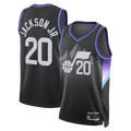 Ndoa U.Jazz #20 Jaren Jackson Jr. Black Swingman Jerseys - Statement Edition