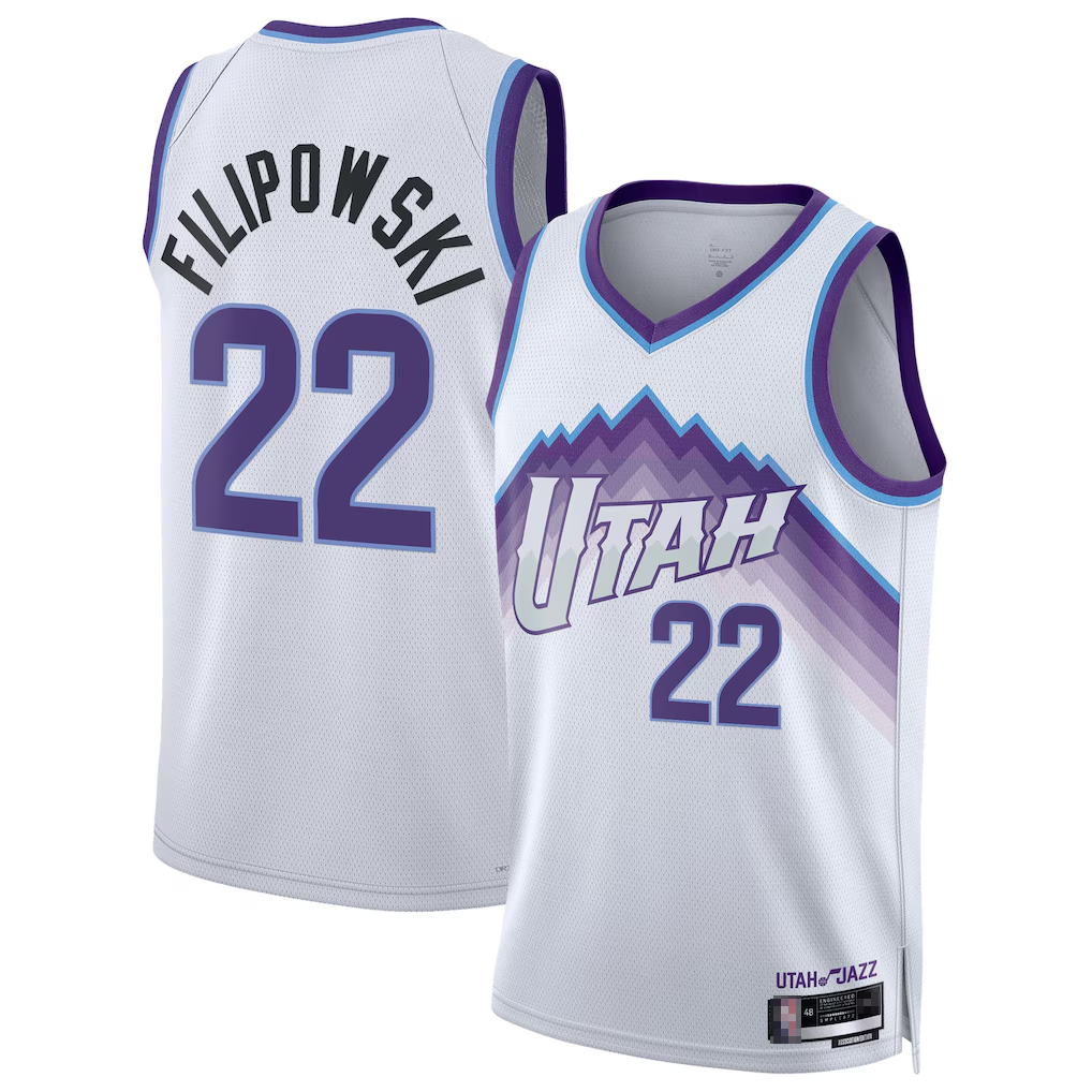 Ndoa U.Jazz #22 Kyle Filipowski White Swingman Jerseys - Association Edition