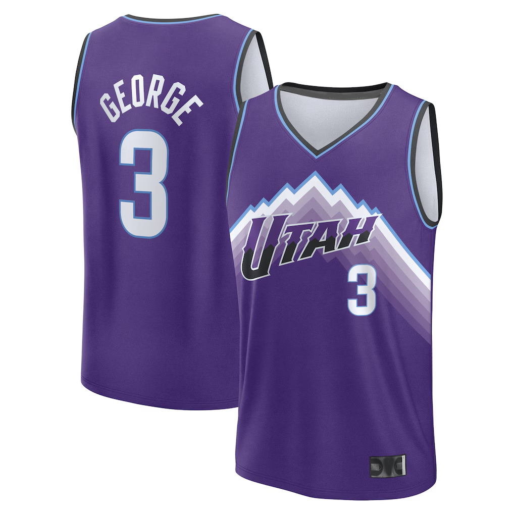 Ndoa U.Jazz #3 Keyonte George Fanatics Purple Fast Break Jerseys - Icon Edition