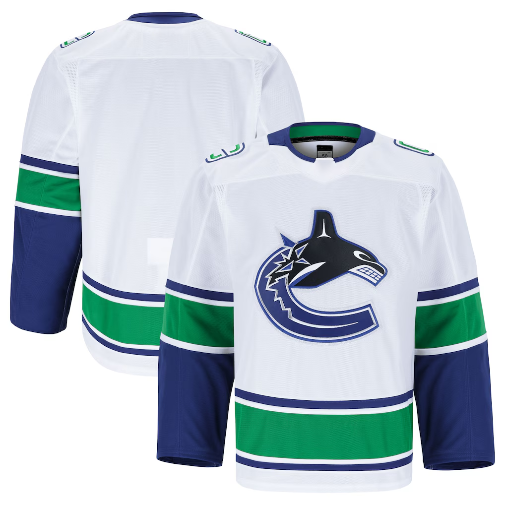 Ndoa V.Canucks White Away Authentic Pro Jerseys