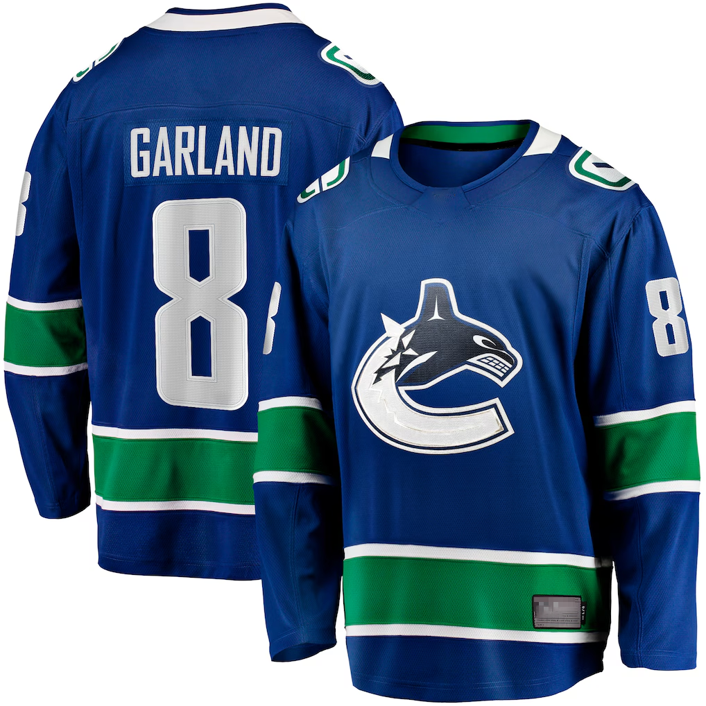 Ndoa V.Canucks #8 Conor Garland Blue Home Breakaway Jerseys