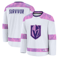 Ndoa V.Golden Knights White Hockey Fights Cancer Survivor Practice Jerseys