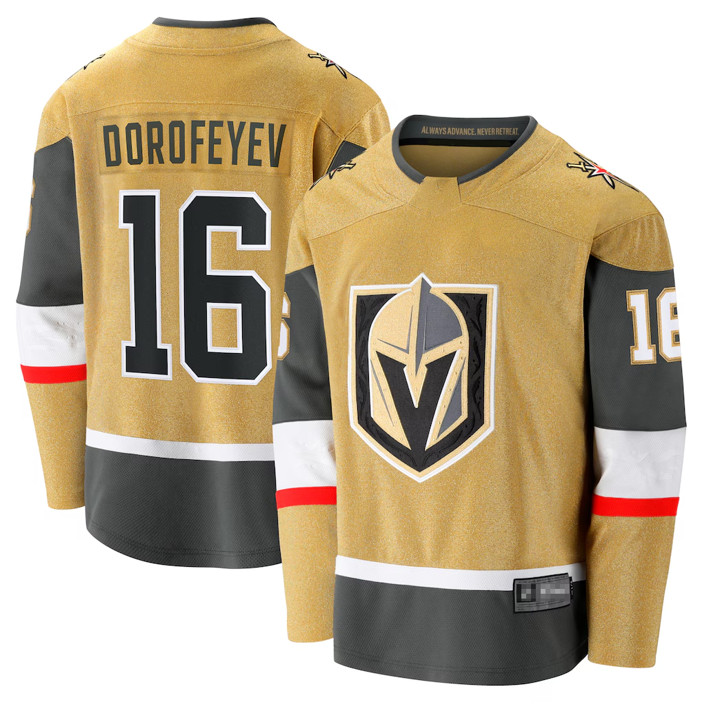 Ndoa V.Golden Knights #16 Pavel Dorofeyev Gold Premier Breakaway Player Jerseys