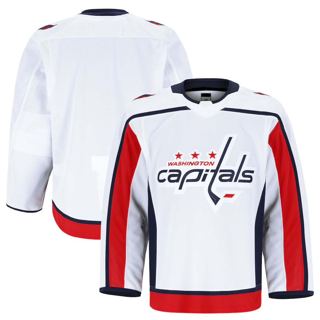 Ndoa W.Capitals White Away Authentic Pro Jerseys