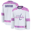 Ndoa W.Capitals White Hockey Fights Cancer Survivor Practice Jerseys