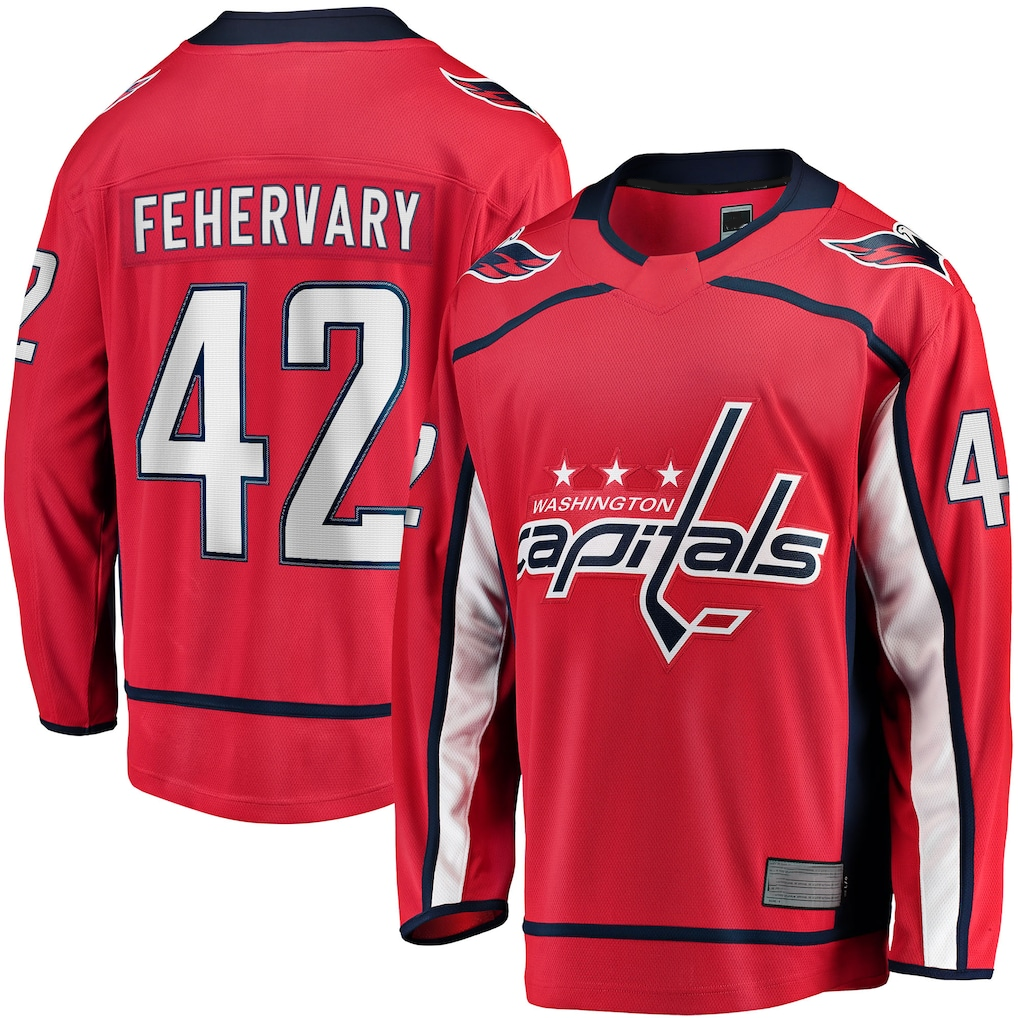 Ndoa W.Capitals #42 Martin Fehervary Red Home Breakaway Player Jerseys