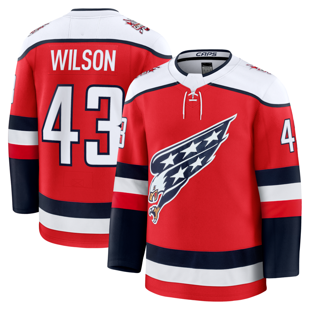 Ndoa W.Capitals #43 Tom Wilson Red Alternate Premium Player Jerseys