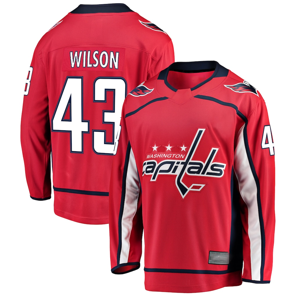 Ndoa W.Capitals #43 Tom Wilson Red Home Breakaway Player Jerseys